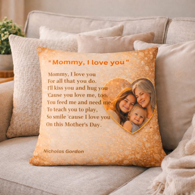 Sweet Mother’s Day Gift from Kids Throw Pillow (Creator Uploaded)