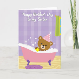Sweet Mothers Day Bubble Bear Card