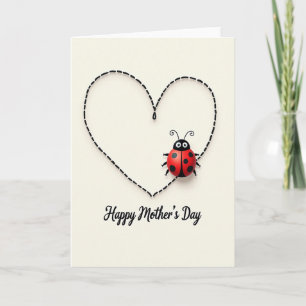 Sweet Mothers Day Bug Heart Card