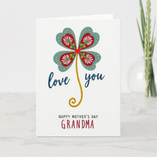 Sweet Mothers Day Clover Card