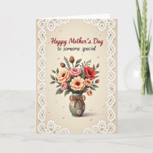 Sweet Mothers Day Flower Art Card