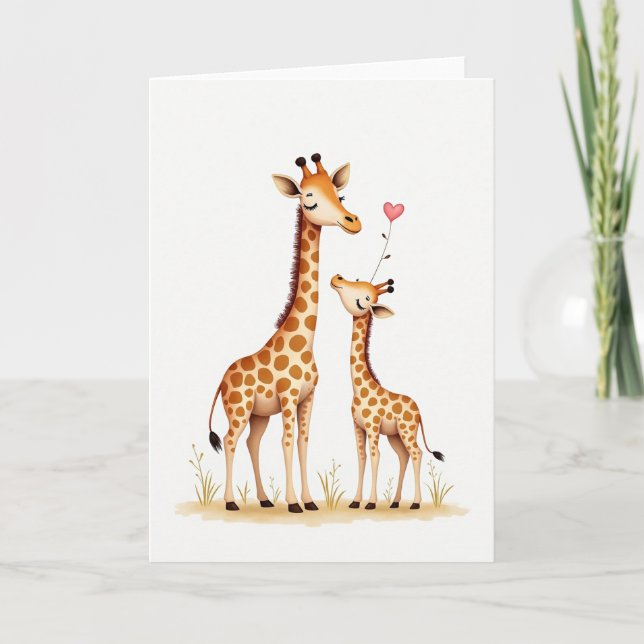 Sweet Mothers Day Giraffe Card (Front)