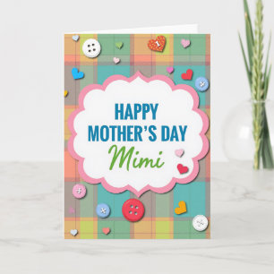 Sweet Mothers Day Plaid Card