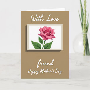 Sweet Mothers Day Rose Image Card