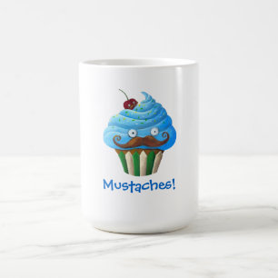 Sweet Moustached Cupcake Coffee Mug