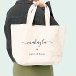 Sweet Name Editable Colour Bridal Party Tote Bag<br><div class="desc">This lovely design can be customized to your favourite colour combinations. Makes a great gift! Find stylish stationery and gifts at our shop: www.berryberrysweet.com.</div>