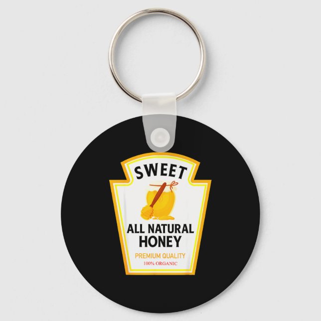 Sweet Natural Honey Funny Condiment Costume Party  Keychain (Front)