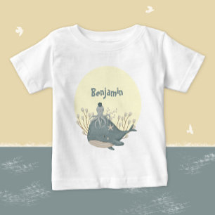 Sweet Nautical Whale Octopus Baby Shower  T-Shirt