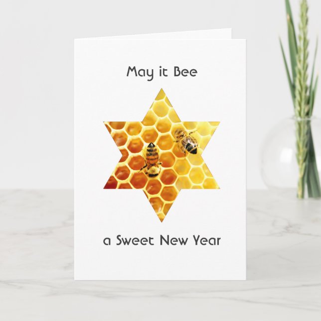 Sweet New Year Rosh Hashanah Greeting Card (Front)