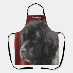 Sweet Newfoundland Dog Face Personalized Apron