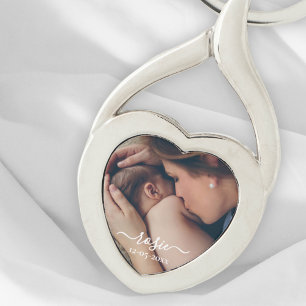 Sweet Nostalgic Baby Photo Heartfelt Keychain