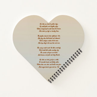 sweet nostalgic heart shape Notebook