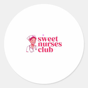 Sweet Nurses Club Classic Round Sticker