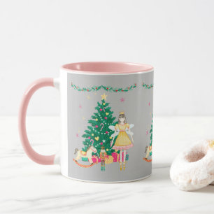 Sweet Nutcracker Ballerina Watercolor Christmas  Mug