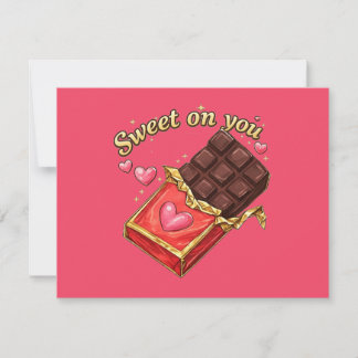 Sweet on You Chocolate Valentine design Invitation