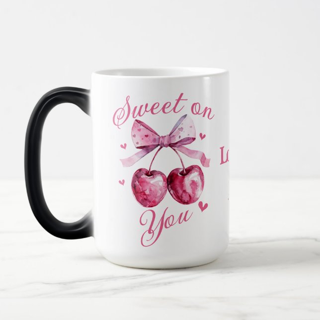 Sweet on You Customisable Valentine’s Day  Magic Mug (Left)