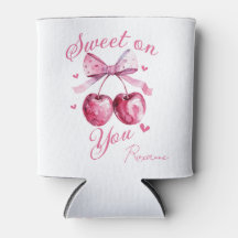 Sweet on You" Customizable Cherry-Themed Can