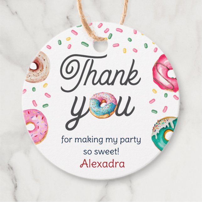  Sweet One 1st Birthday Favour Tags (Front)