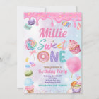 Sweet One 1st Birthday Party Pink Pastel Sprinkle 