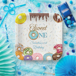 Sweet One 1st Birthday Party Plate   Customizable