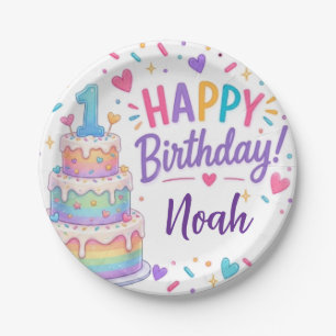 Sweet One Candyland Birthday Paper Plates