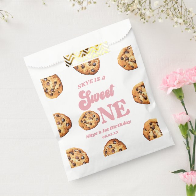 Sweet One Cookies and Milk 1st Birthday Party Favour Bag (Sealed)