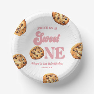 Sweet One Cookies and Milk 1st Birthday Party Paper Plate