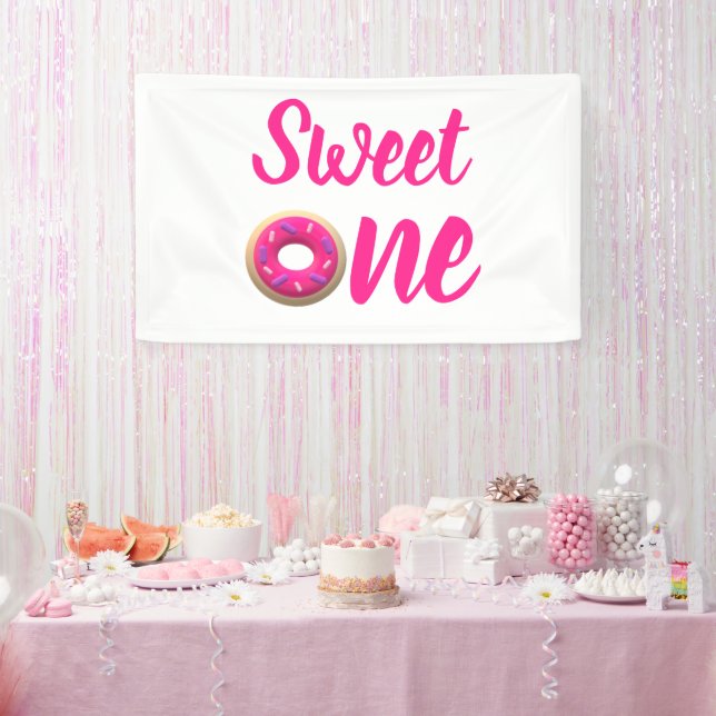Sweet One Doughnut 1st Birthday Banner (Party)