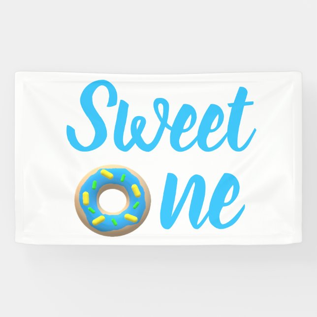 Sweet One Doughnut 1st Birthday Banner (Horizontal)