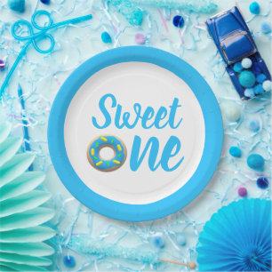 Sweet One Doughnut 1st Birthday Paper Plate