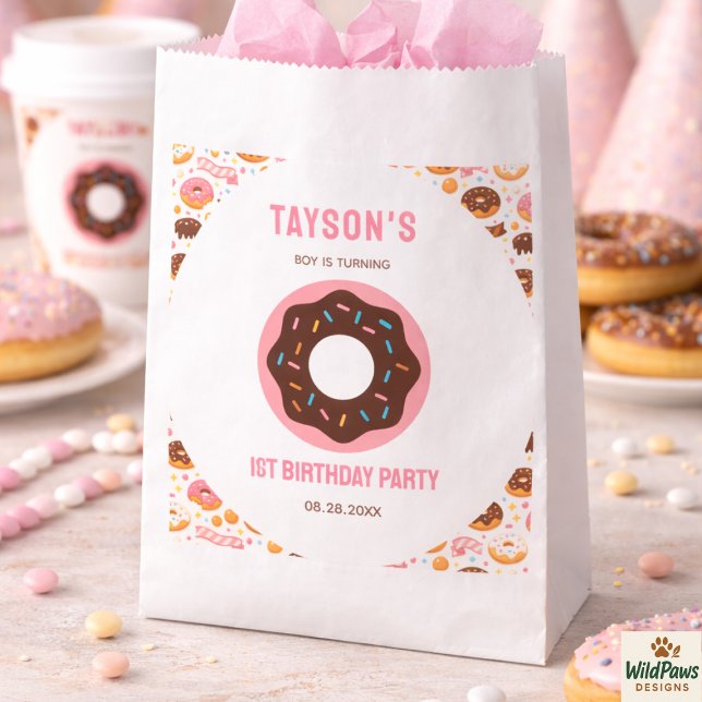 Sweet One Doughnut 1st Birthday Party | Cute Dough Favour Bag (Sweet One Donut 1st Birthday Party | Cute Donut Favor Bag
)