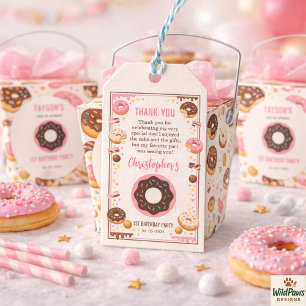 Sweet One Doughnut 1st Birthday Party   Cute Dough Gift Tags