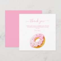 Sweet One Doughnuts Birthday Invitation, Pink Doug