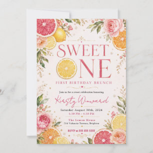 Sweet One First Birthday Brunch Invitation