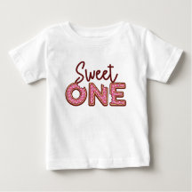 Sweet One First Birthday Doughnut Theme T-Shirt 