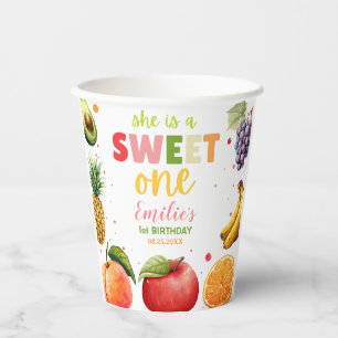 Sweet One Fruit 1st Birthday Bash, Summer Party Paper Cups