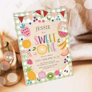 Sweet One Fruit 1st Birthday Invitation