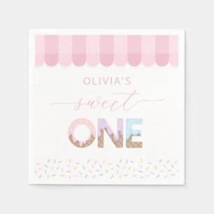 Sweet One Ice Cream Birthday Napkins