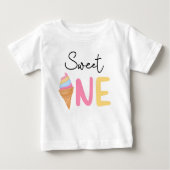 Sweet ONE Ice Cream Summer Treat 1st Birthday Baby T-Shirt (Front)