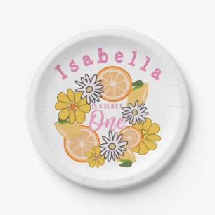 Sweet One Lemon First Birthday  Paper Plate
