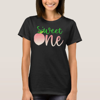Sweet One Peach Birthday 1 Years Old Summer Fruit  T-Shirt