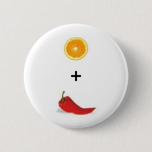 Sweet Orange/Chili Pepper 2 Inch Round Button