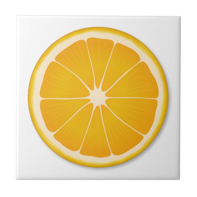 Sweet Orange Citrus Fruit Kitchen and Garden Tile (Front)