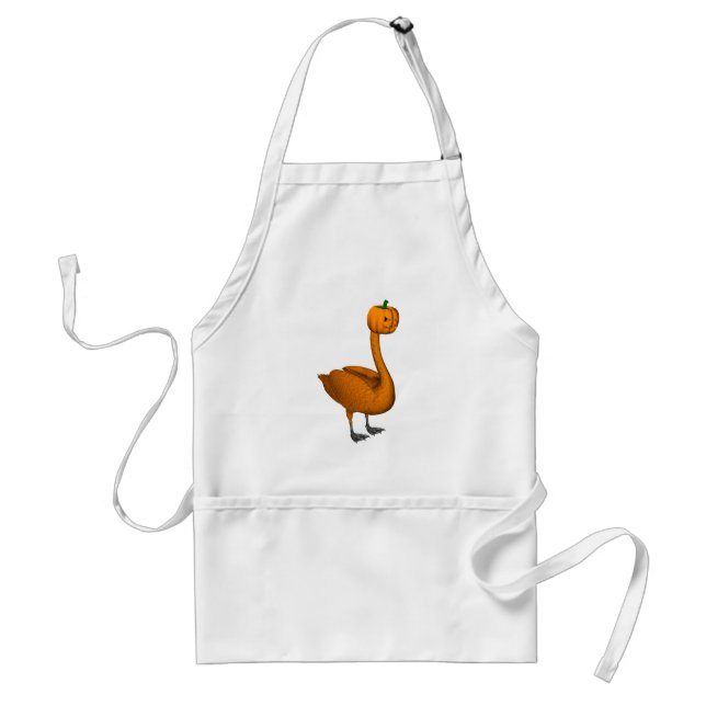 Sweet Orange Halloween Swan Standard Apron (Front)