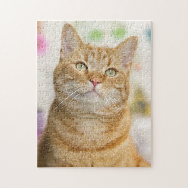 Sweet Orange Tabby Cat Jigsaw Puzzle (Vertical)