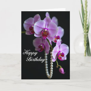 Sweet Orchid Birthday Card