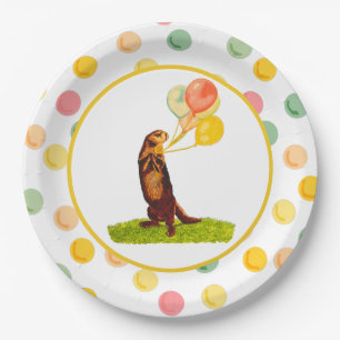 Sweet Otter Colourful Balloons Paper Plates