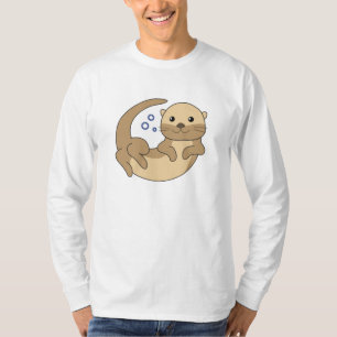 Sweet Otter Swims In The Water Funny Otter T-Shirt