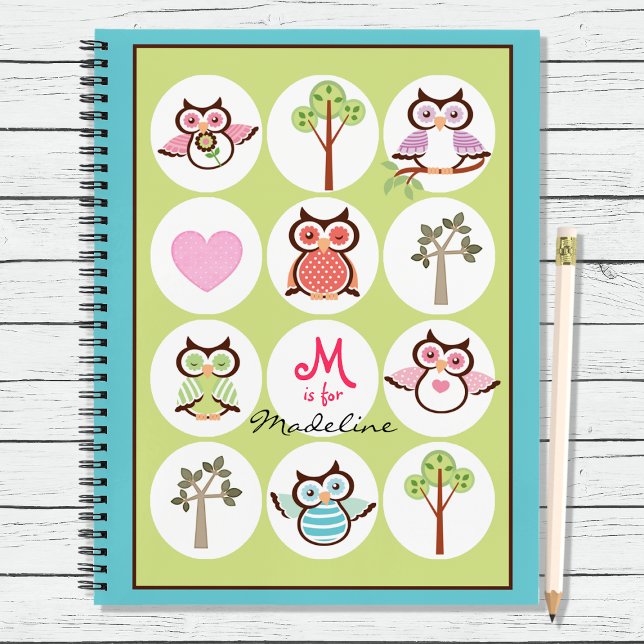 Sweet Owl Sampler Personalized Notebook (Creator Uploaded)