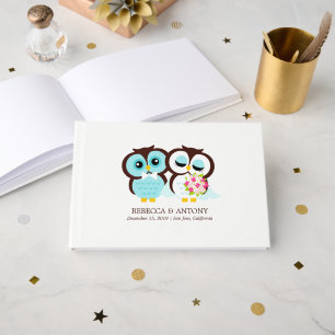 Sweet Owls Wedding Guest Book